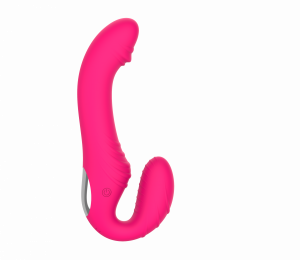 Безремневой страпон с вибрацией "NV Toys Roma" розовый